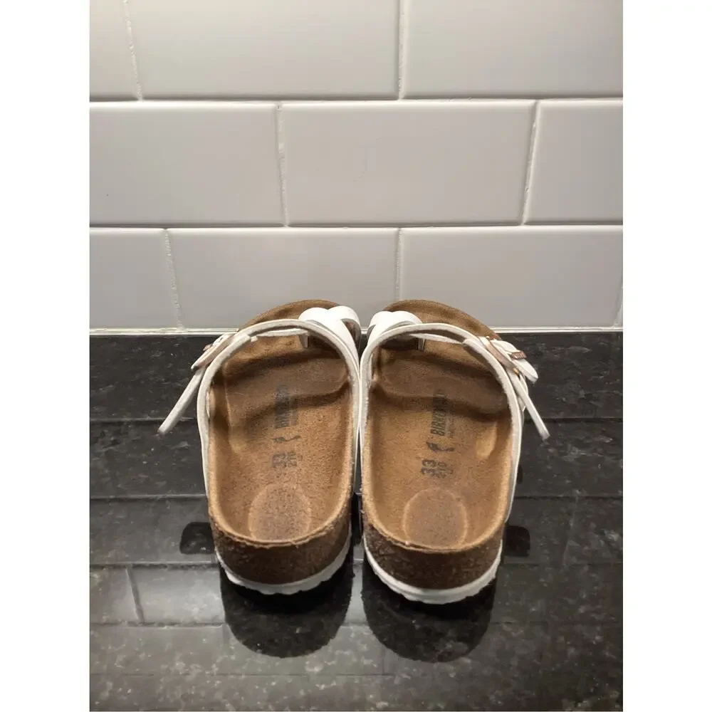 Birkenstock Mayari Kid's Birko-Flor Strappy Sandals Summer Girls White Size 33
